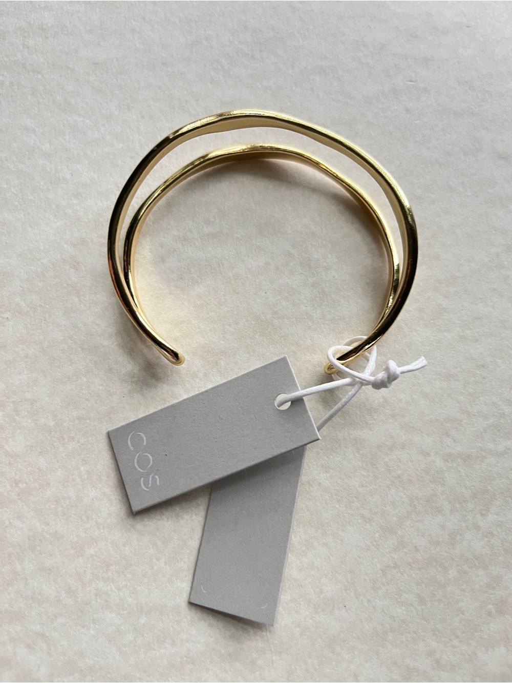 COS Polished Gold Open Double-Band Cuff